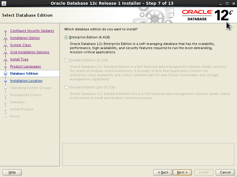 Select Database Edition