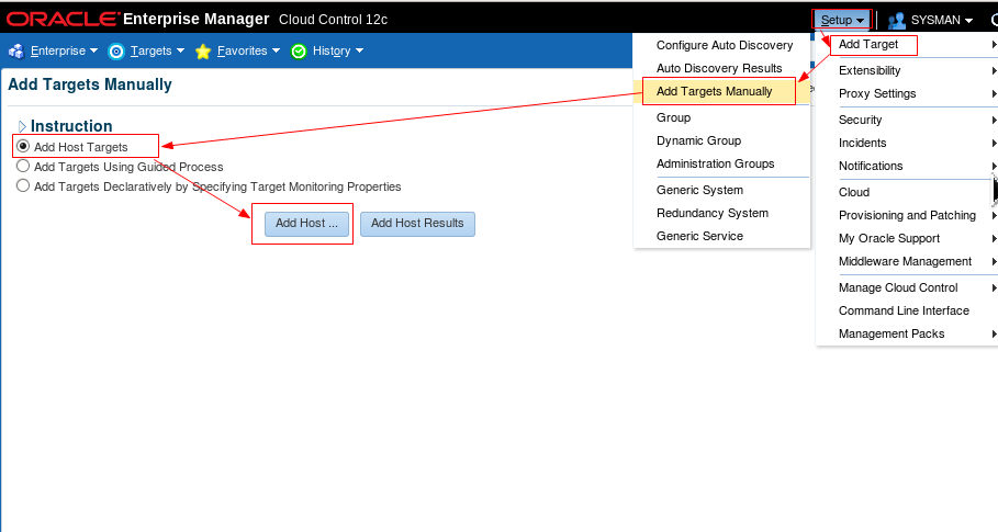 Add Targets manually